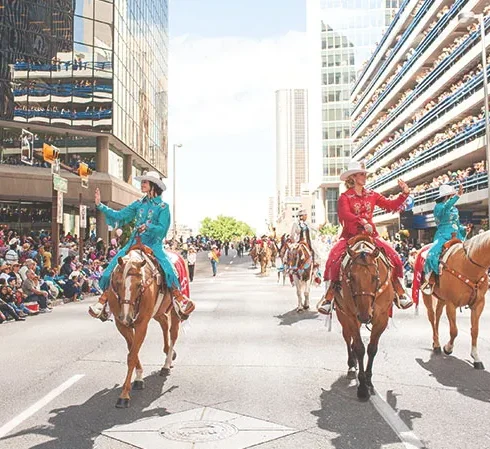 Stampede Parade in downtown Calgary (Photo Credit: Calgary Stampede/Tye Carson)
